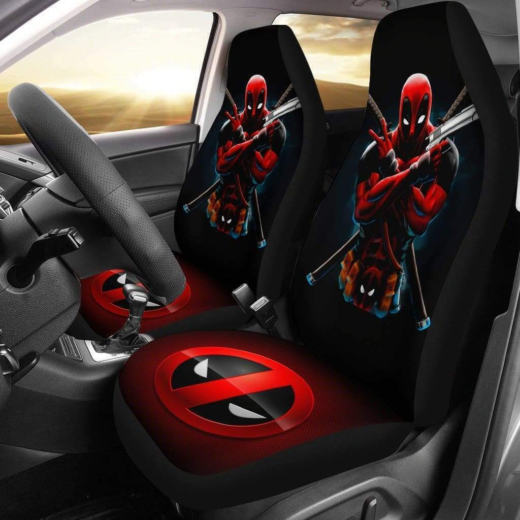 DP Car Seat Covers MV Anti-Hero DP Symbol Graphic Seat Covers Red Black