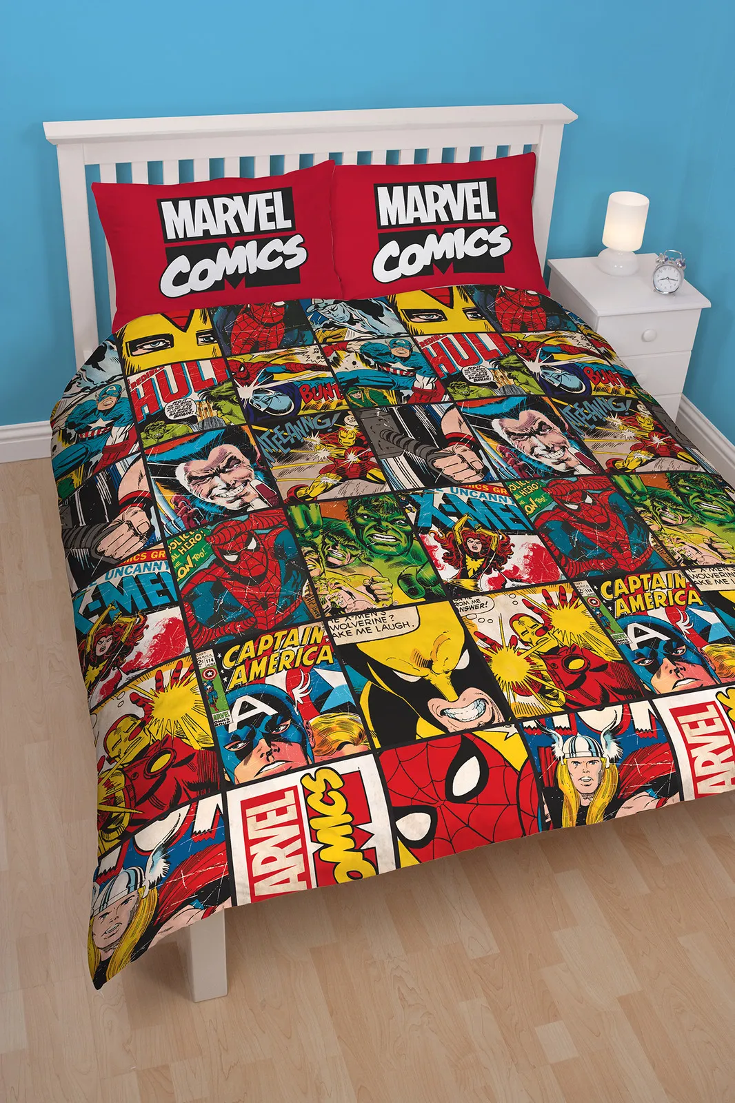 MV Bedding Set MV Superheroes Comic Pattern Duvet Covers Colorful Unique Gift