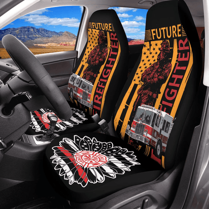 Firefighter Car Seat Covers Future Firefighter Sunflower Fire Truck Seat Covers Black