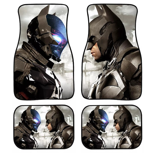 Batman Car Mats DC Batman Superhero Facing Arkham Knight Car Floor Mats Black Gray