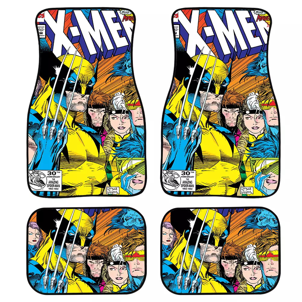 MV Car Floor Mats X-men Team Wolverine Cyclops Gambit Storm Characters Car Mats