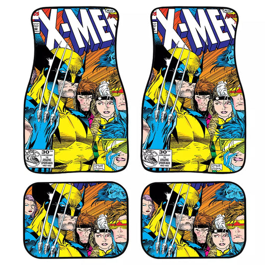 MV Car Floor Mats X-men Team Wolverine Cyclops Gambit Storm Characters Car Mats