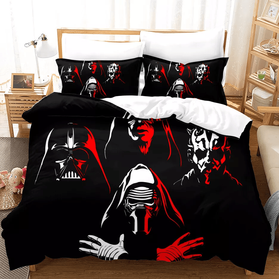 SW Bedding Set SW Darth Lords Villain Graphic Duvet Covers Black Unique Gift