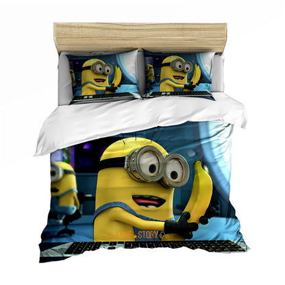 Minions Bedding Set Minion With Delicious Banana Duvet Covers Colorful Unique Gift