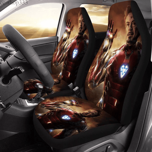 Iron Man Car Seat Covers I'm Iron Man Snap Seat Covers Colorful