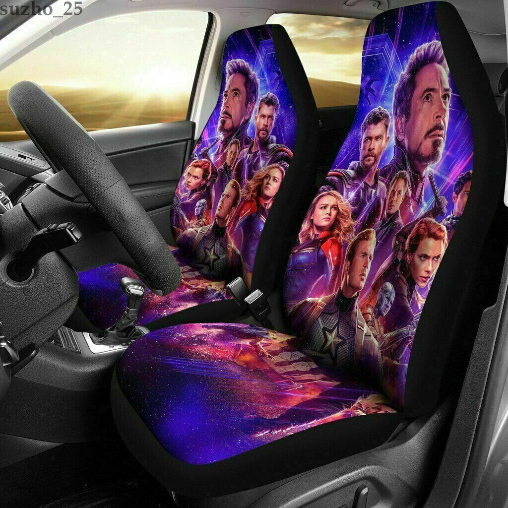 MV Car Seat Covers MV The Avengers Endgame Poster Seat Covers Colorful