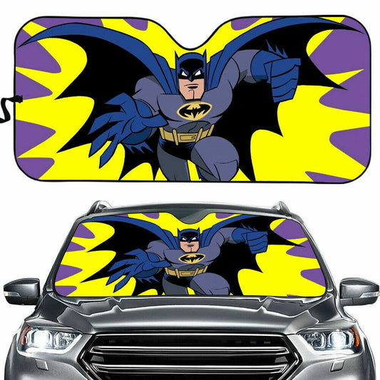 Batman Car Sun Shade Vintage Batman Runs For Action Winshield Sun Shade Colorful