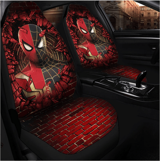 Spiderman Car Seat Covers Spiderman Breaks The Wall Seat Covers Red