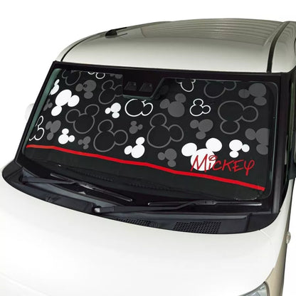 MM Car Sun Shade MM Head Silhouette Pattern Winshield Sun Shade Black White