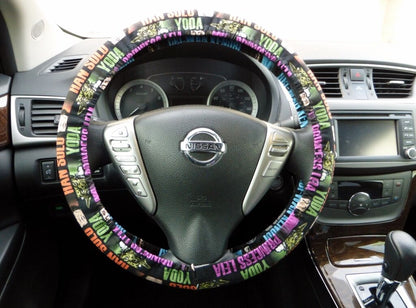 SW Steering Wheel Cover Han Solo Yoda Princess Leia Driving Wheel Cover Colorful