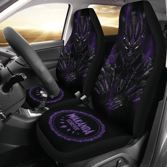 Black Panther Car Seat Covers Black Panther Wakanda Forever Seat Covers Black Purple