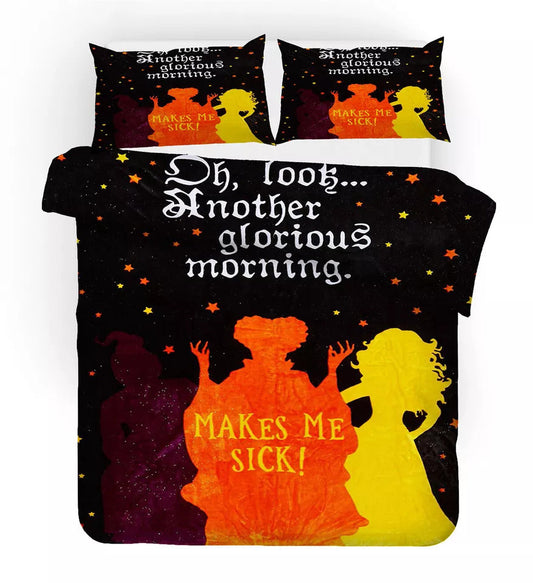 Hocus Pocus Bedding Set Oh Look Another Glorious Morning Duvet Covers Black Unique Gift