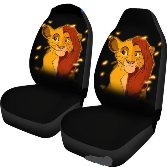 LK Car Seat Covers DN Simba As Cub And Grown Up Seat Covers Black Orange