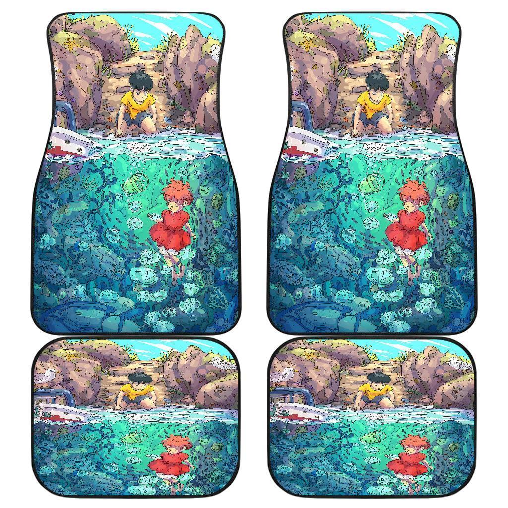 SGhibli Car Mats SGhibli Sosuke And Ponyo First Met Graphic Car Floor Mat Colorful