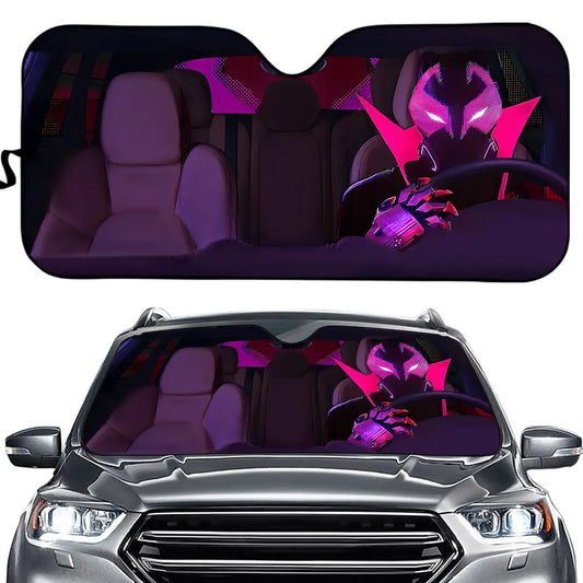 Spiderman Car Sun Shade Spiderman 2099 In The Car Winshield Sun Shade Black Pink