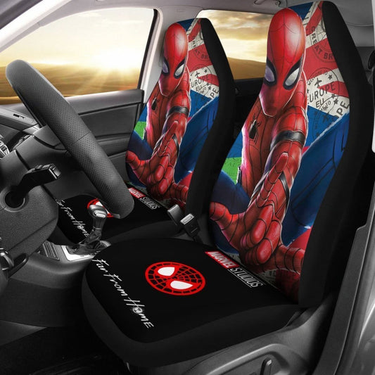 Spiderman Car Seat Covers MV Spideman Far From Home Scene Seat Covers Colorful