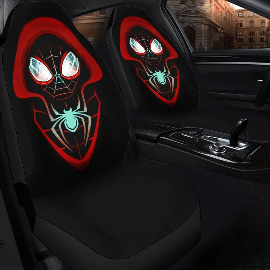 Spiderman Car Seat Covers MV Spiderman Kid On Hood Seat Covers Black