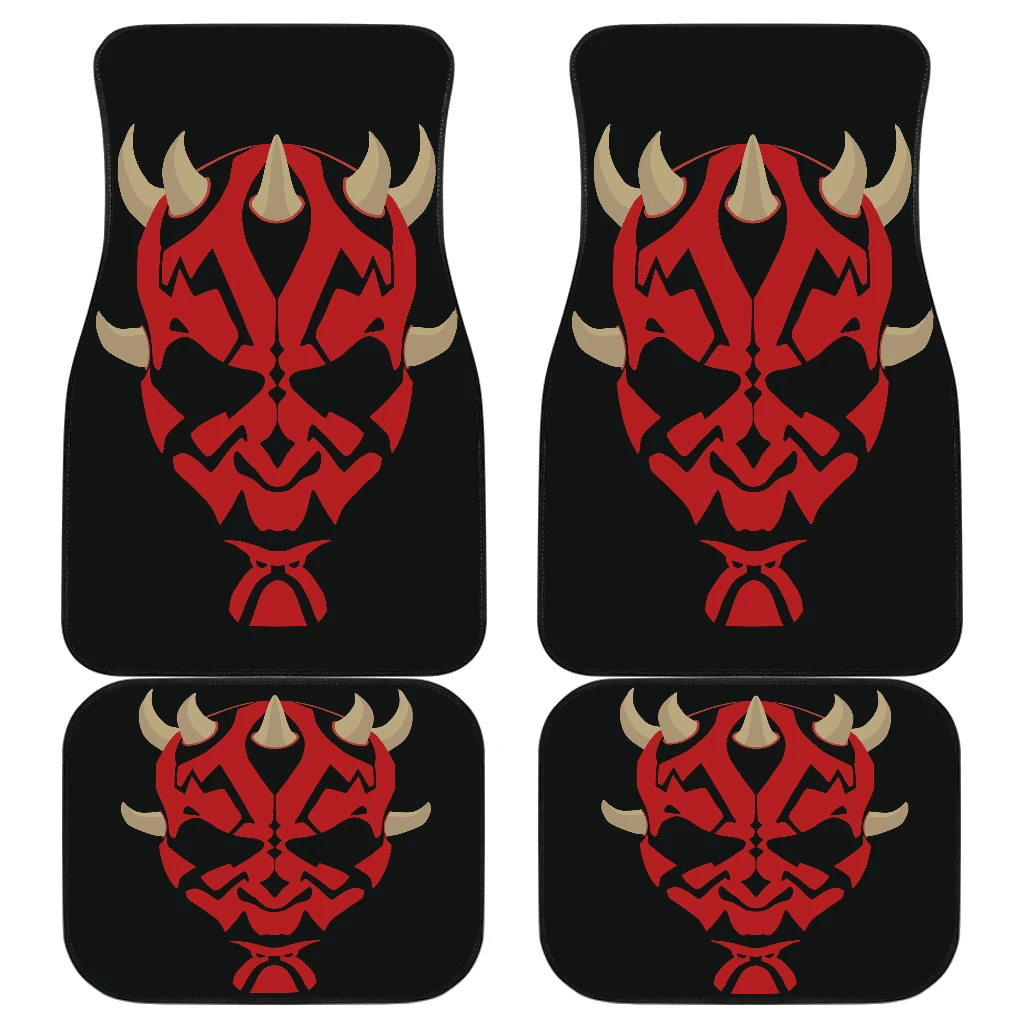 SW Car Mats SW Darth Maul Face Symbol Car Floor Mats Black Red