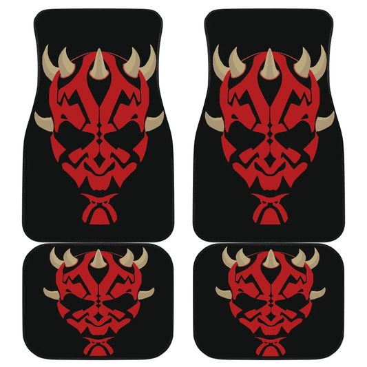 SW Car Mats SW Darth Maul Face Symbol Car Floor Mats Black Red