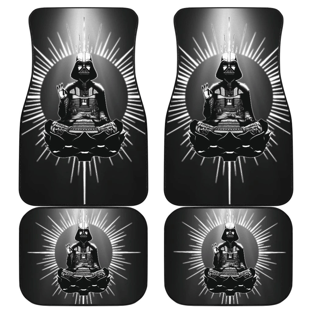 SW Car Mats SW Darth Vader Buddha Graphic Car Floor Mats Black