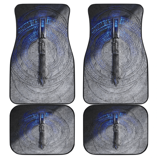 SW Car Mats SW Jedi Lightsaber Graphic Car Floor Mats Gray