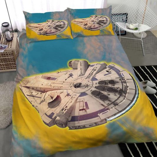 SW Bedding Set SW Millennium Falcon In The Sky Duvet Covers Colorful Unique Gift