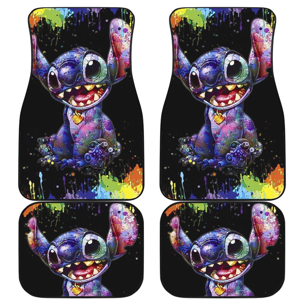 Stitch Car Mats DN Stitch Painting Color Graphic Car Floor Mats Colorful