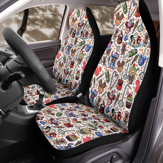 DN Car Seat Covers DN Land Snacks Pattern Seat Covers Colorful