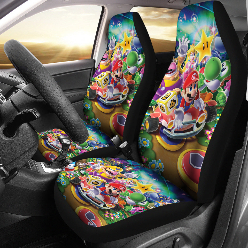 Mario Car Seat Covers Super Mario All Game Characters Seat Covers Colorful