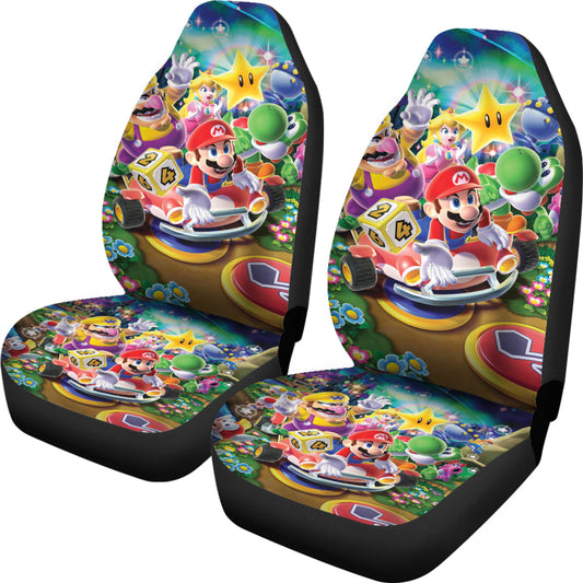 Mario Car Seat Covers Super Mario All Game Characters Seat Covers Colorful