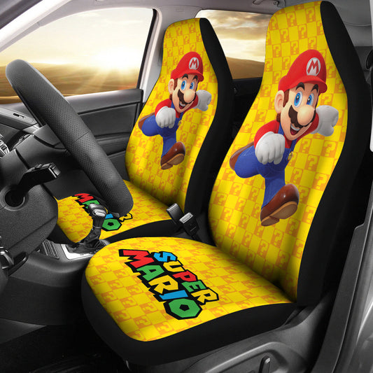 Mario Car Seat Covers Super Mario Question Mark Pattern Seat Covers Colorful