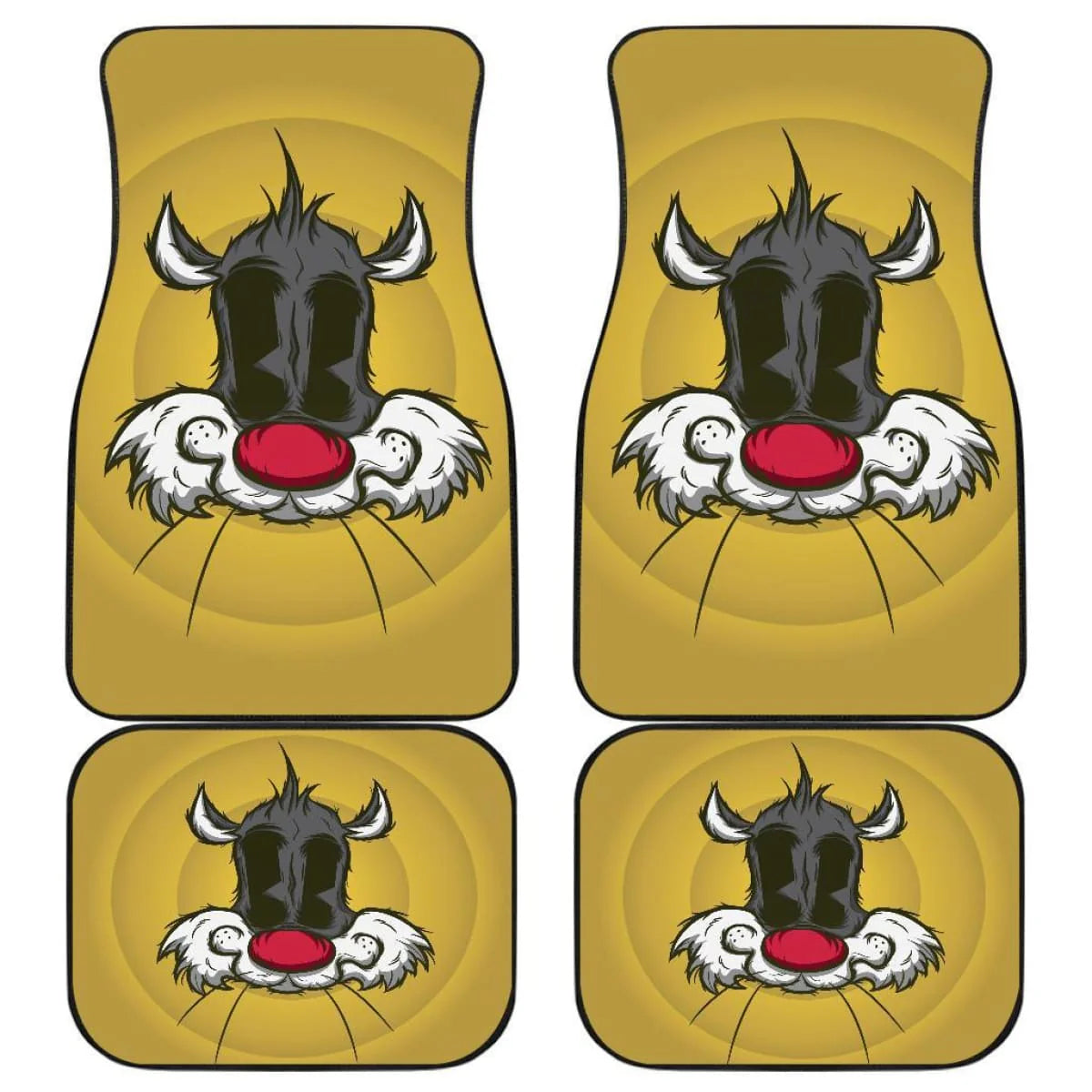 Looney Tunes Car Floor Mats Looney Tunes Weird Face Sylvester Car Mats