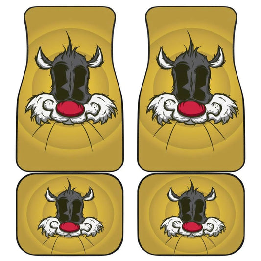 Looney Tunes Car Floor Mats Looney Tunes Weird Face Sylvester Car Mats