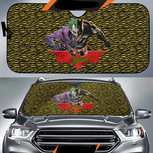 Batman Car Sun Shade The Bat Man And Joker Winshield Sun Shade Colorful