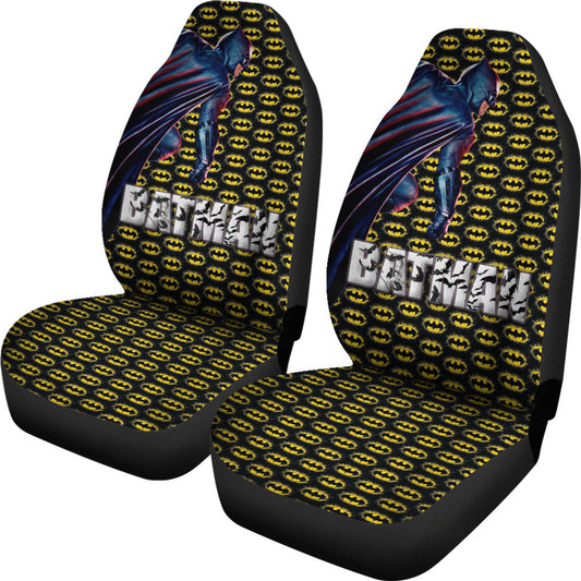 Batman Car Seat Covers DC The Batman Hanging The Symbol Pattern Seat Covers Black Yellow