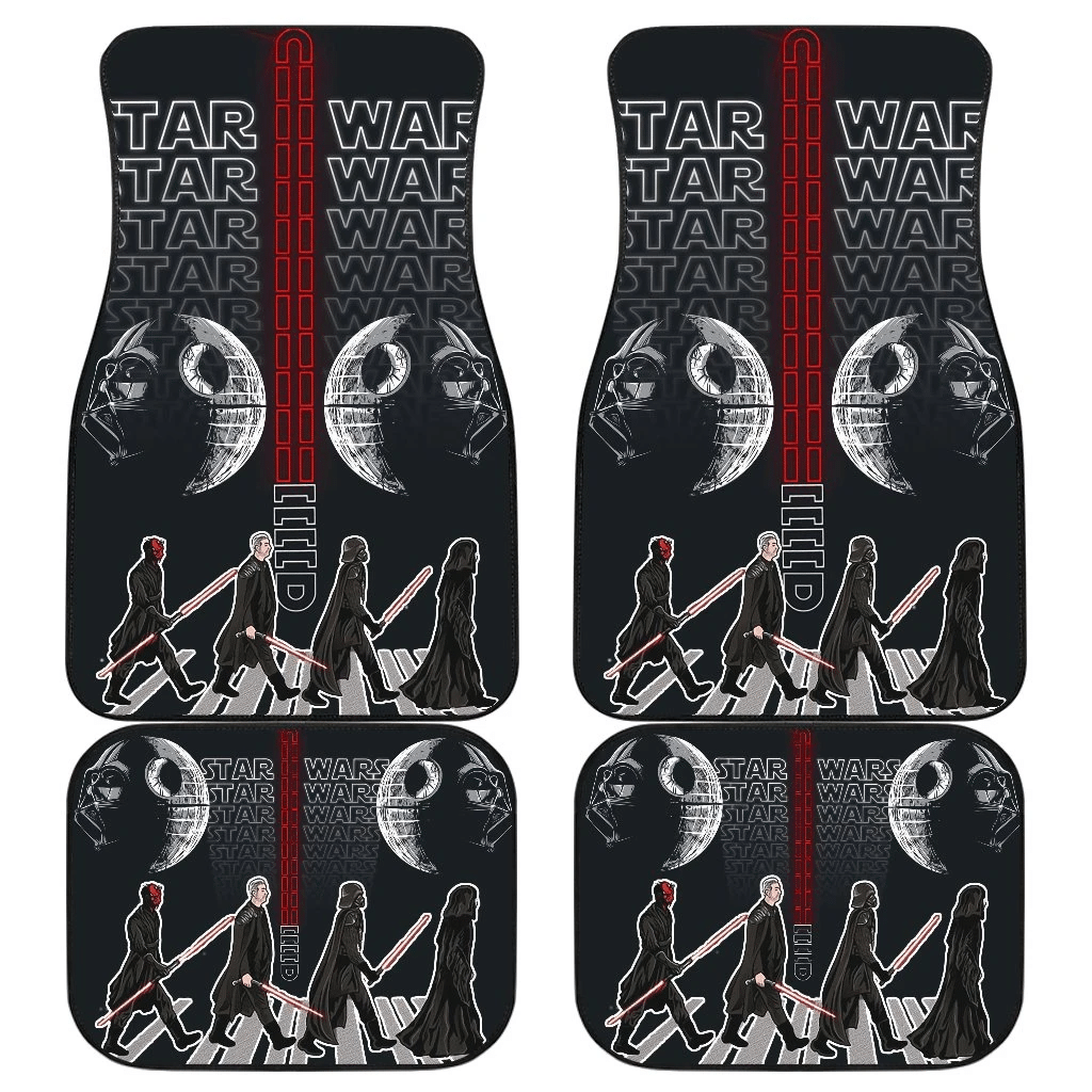 SW Car Mats SW Death Star Darth Villains Walking Car Floor Mats Black Red