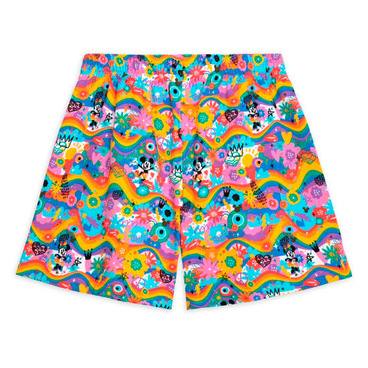 MM Shorts MM And Minnie Flower Pattern Beach Shorts Colorful