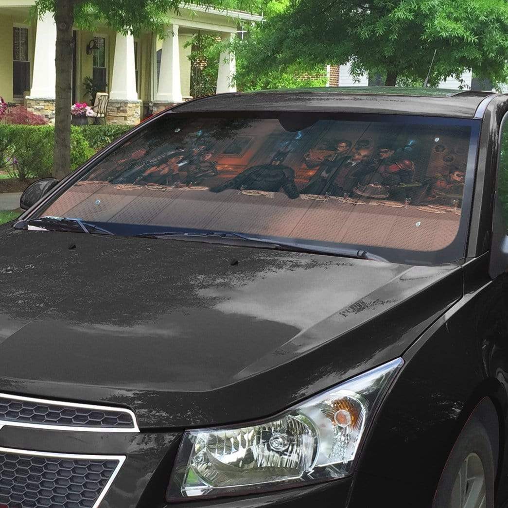 Gearhumans The Last Supper DC Heros Custom Auto Car SunShade