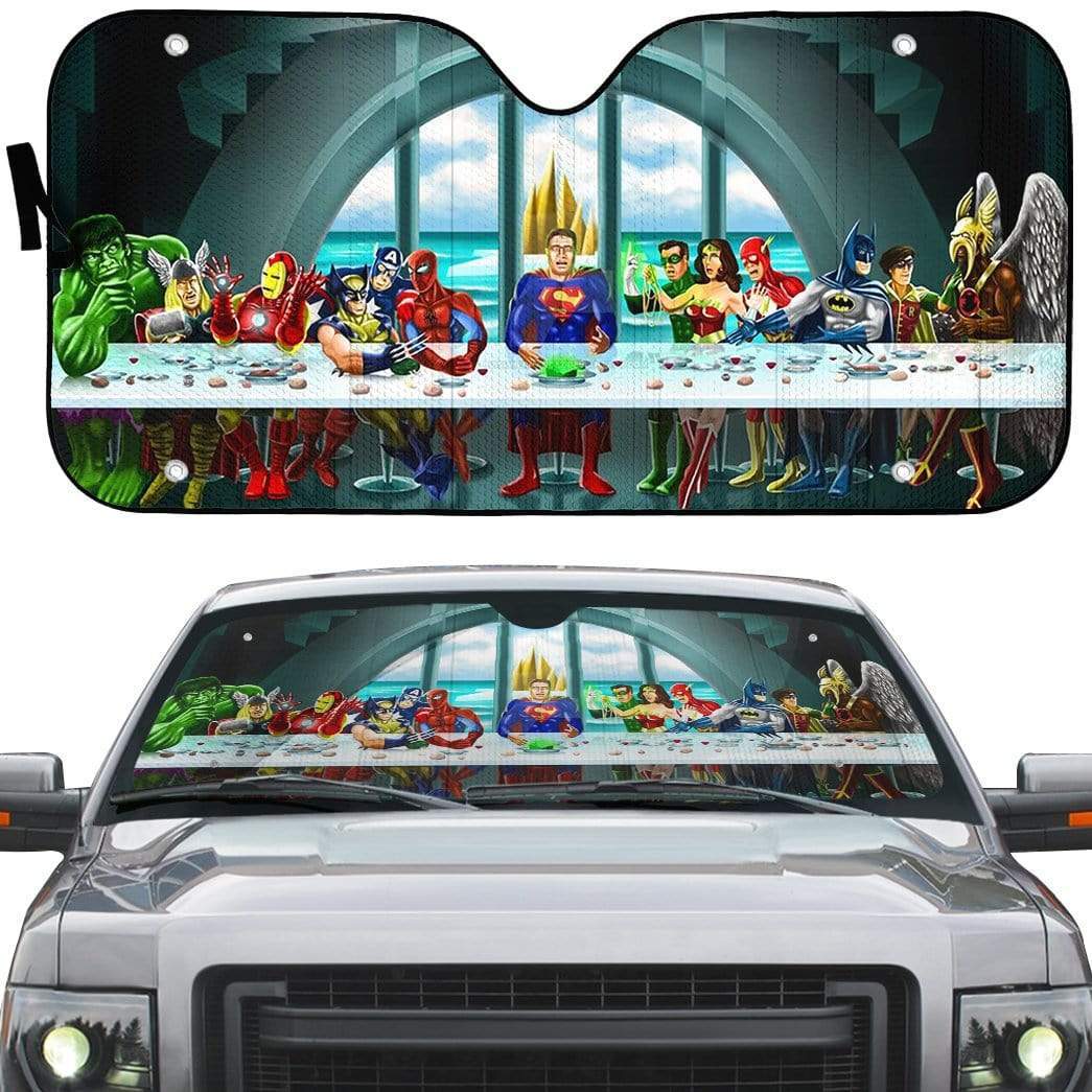 Gearhumans The Last Supper Heroes Custom Auto Car SunShade