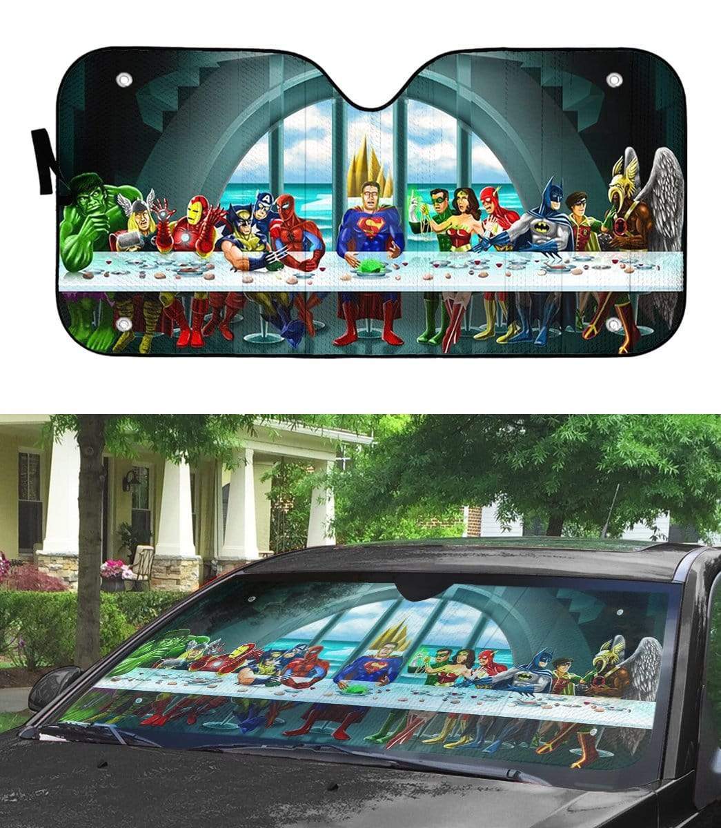 Gearhumans The Last Supper Heroes Custom Auto Car SunShade