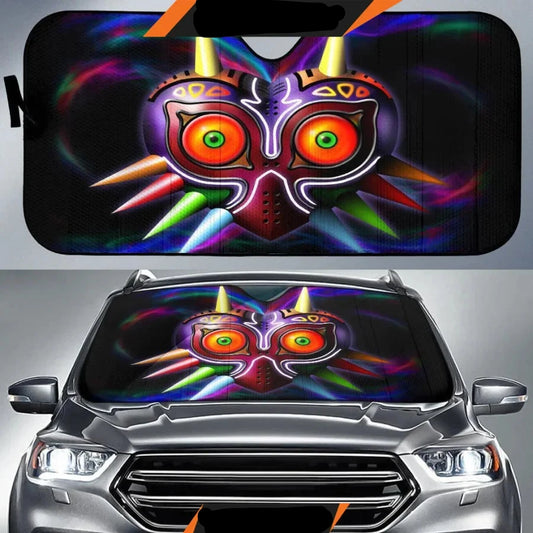 Legend Of Zelda Car Sun Shade Legend Of Zelda The Majora's Mask Winshield Sun Shade Colorful