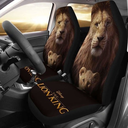 LK Car Seat Covers DN The Lion King And Simba Graphic Seat Covers Black Brown