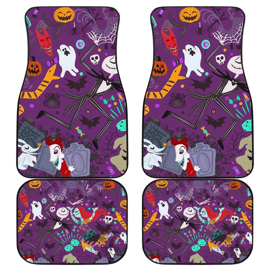 TNBC Car Mats Characters Halloween Items Pattern Car Floor Mats Colorful