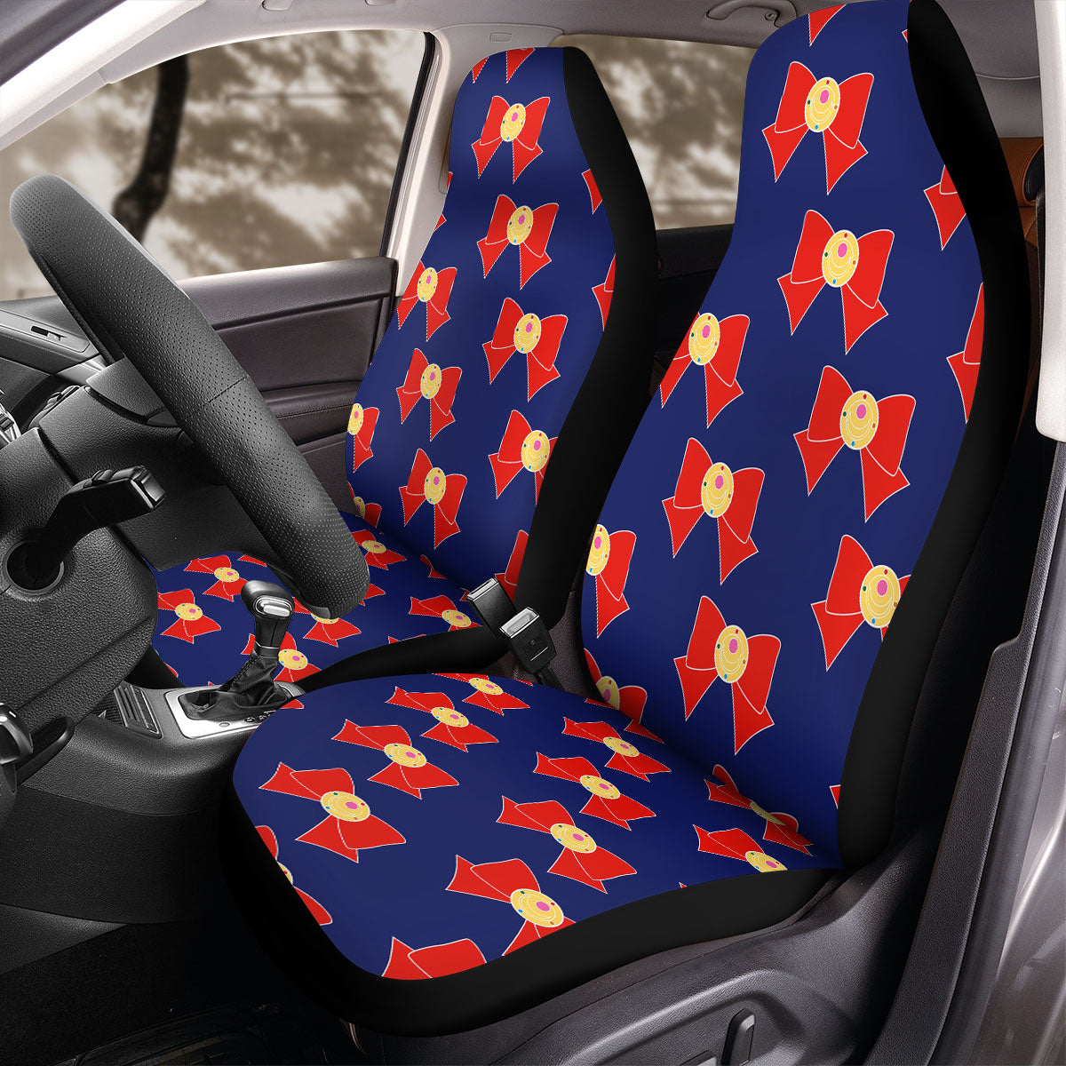 Sailor Moon Car Seat Covers Sailor Moon Bow Ribbon Pattern Seat Covers Red Blue