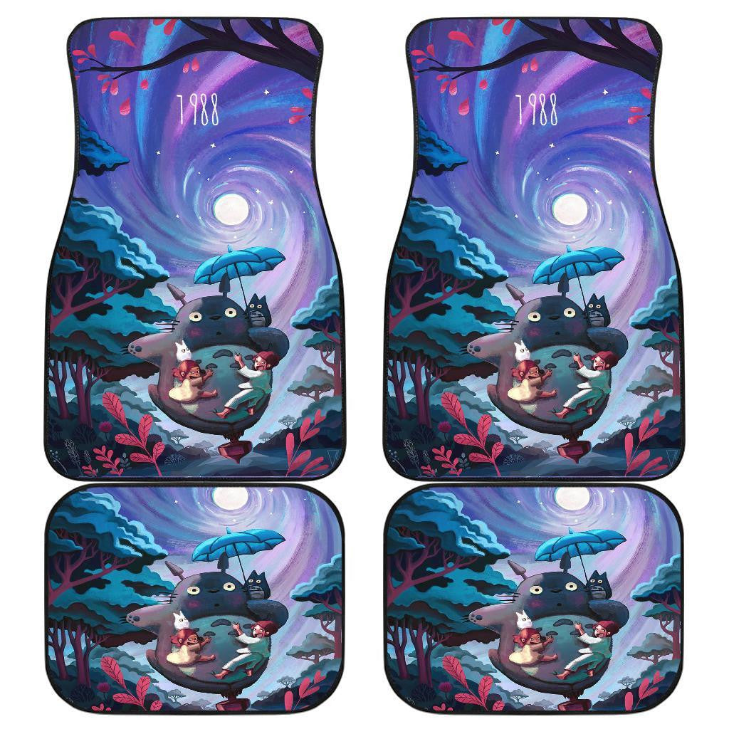 SGhibli Car Mats SGhibli Totoro With Other Character 1988 Car Floor Mats Blue Pink