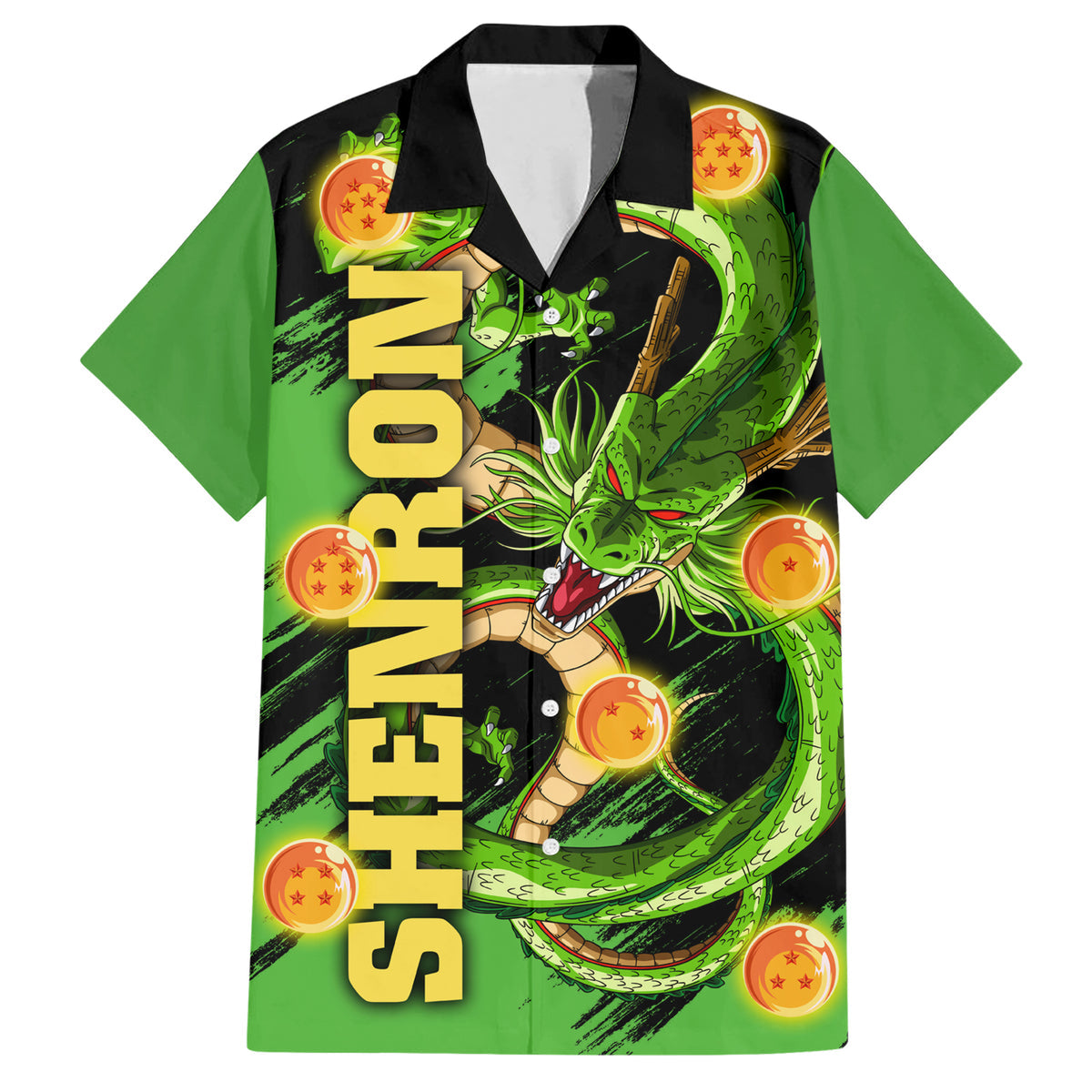 Dragon Ball Hawaii Shirt Shenron With All Dragon Balls Hawaiian Shirt Green Unisex