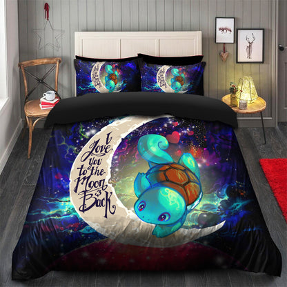 Squirtle Love You To The Moon Galaxy Bedding Set