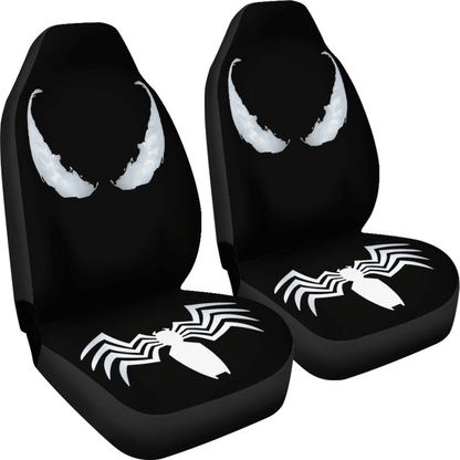 Venom Car Seat Covers Venom Face Mask Symbol Seat Covers Black White