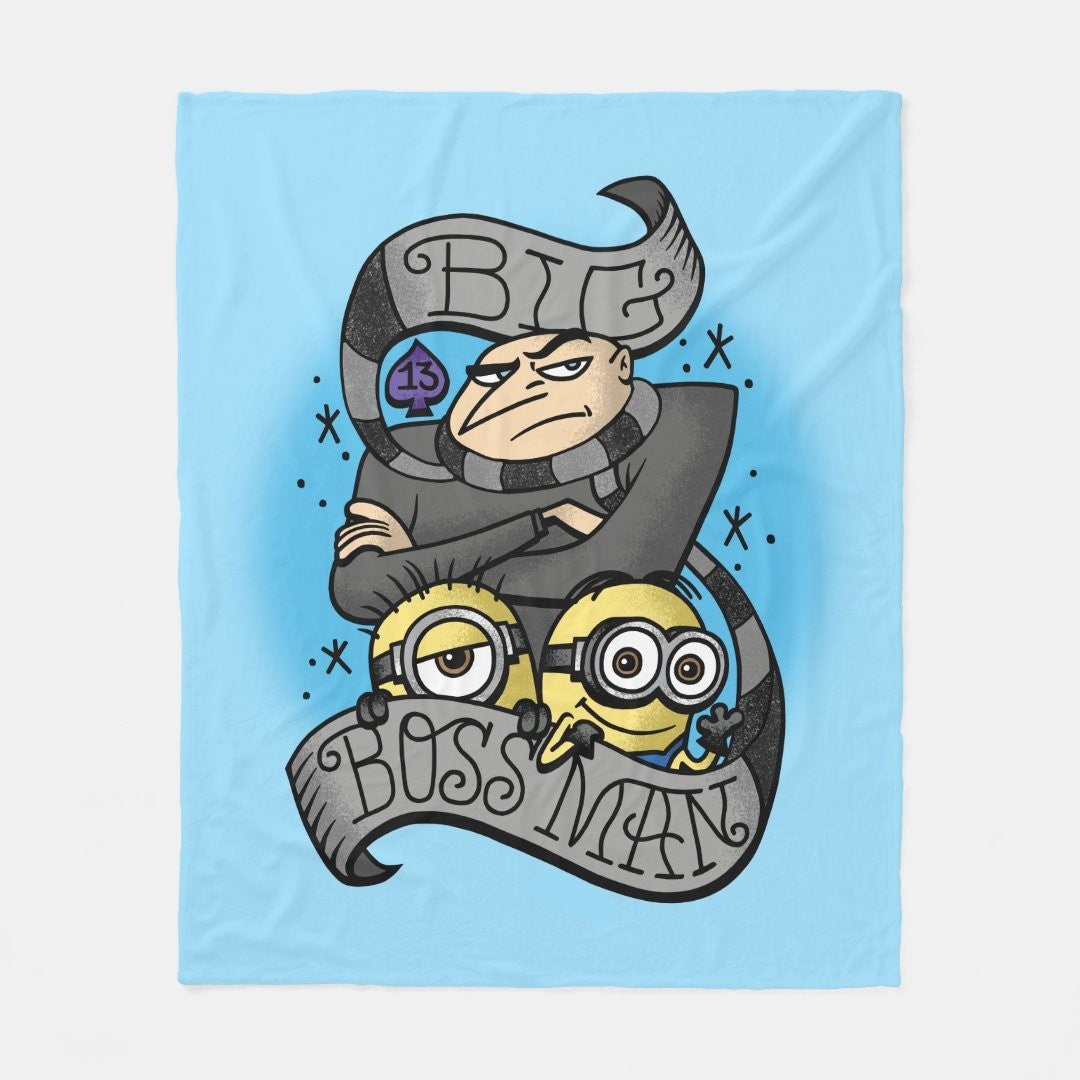 Minions Blanket Despicable Me Big Boss Man Gru Minions Blanket Blue