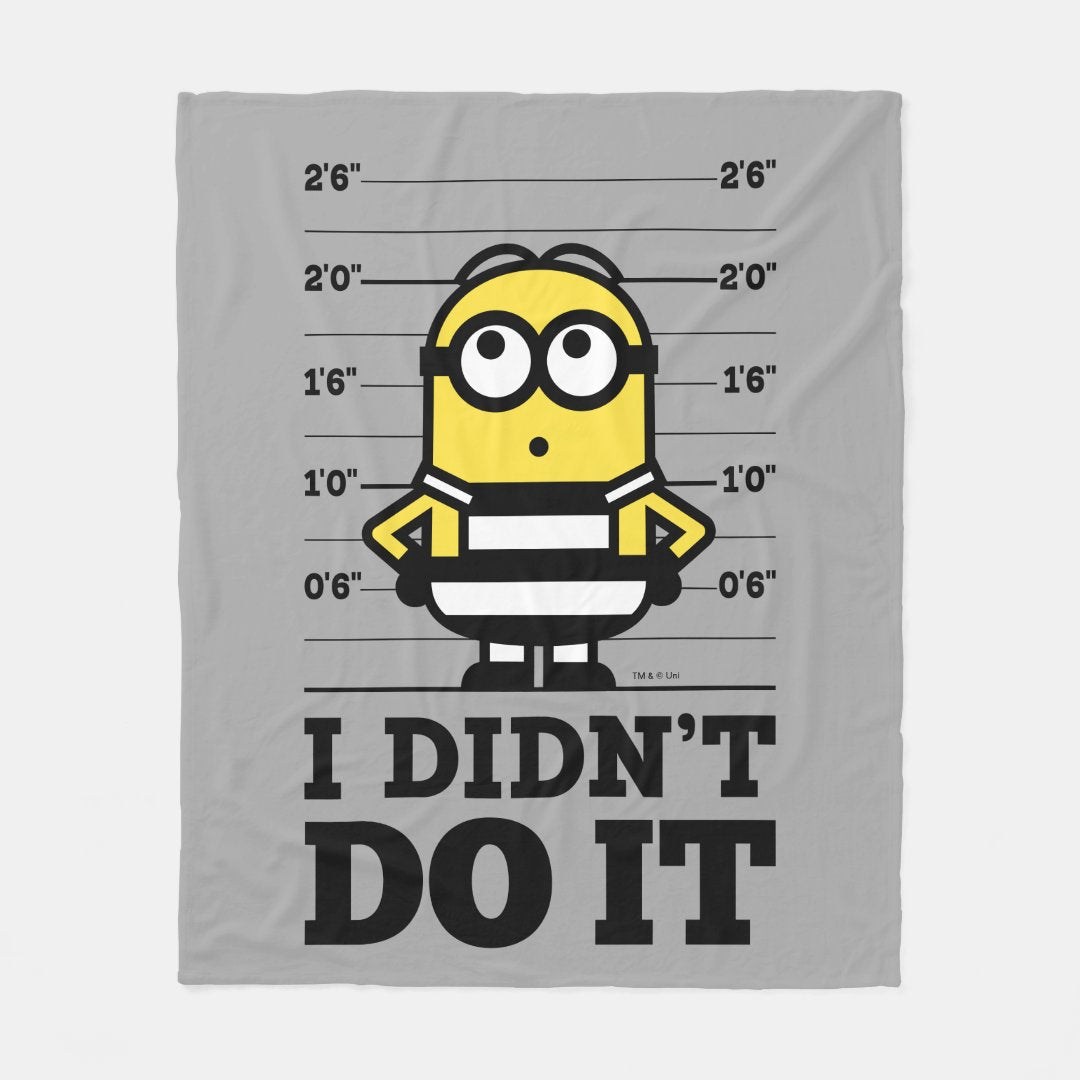 Minions Blanket Minion Dave I Didn't Do It Blanket Gray